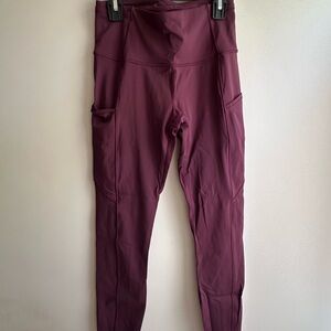 Lululemon Maroon Fast and Free Nulu Leggings